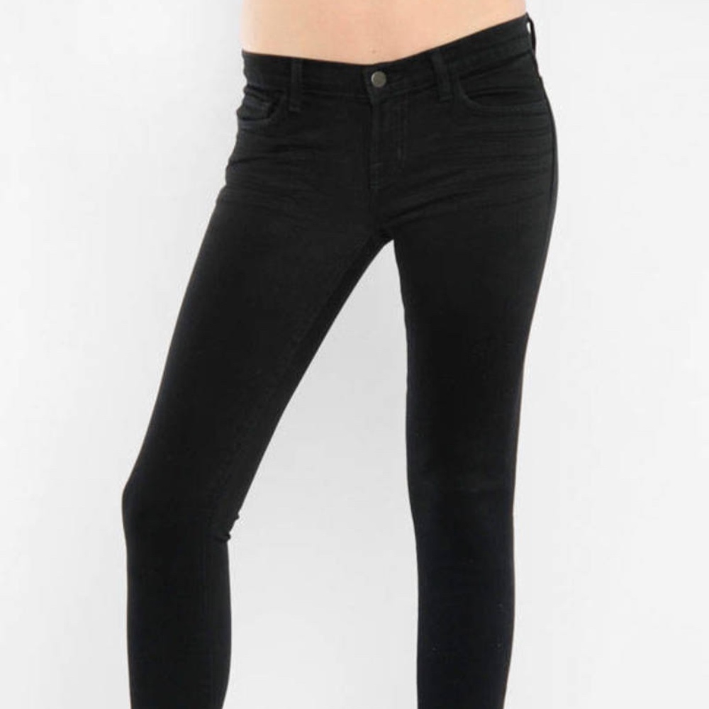 J Brand Oil Slick Low Rise Pencil Leg Jean